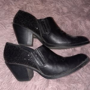Black Glitter Shoes